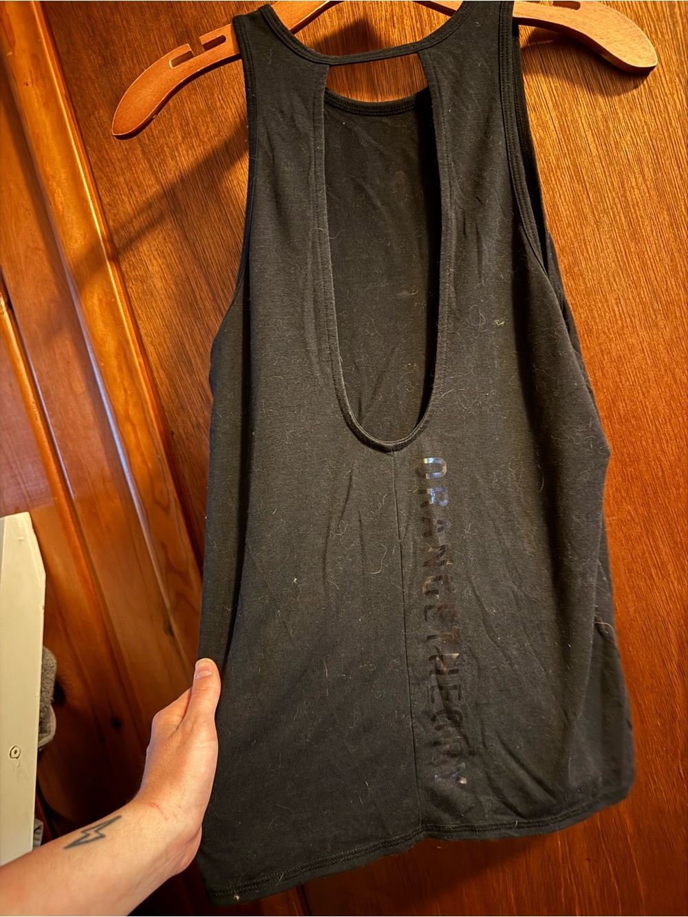 Orangetheory Black Racerback Tank Top with Keyhole Back